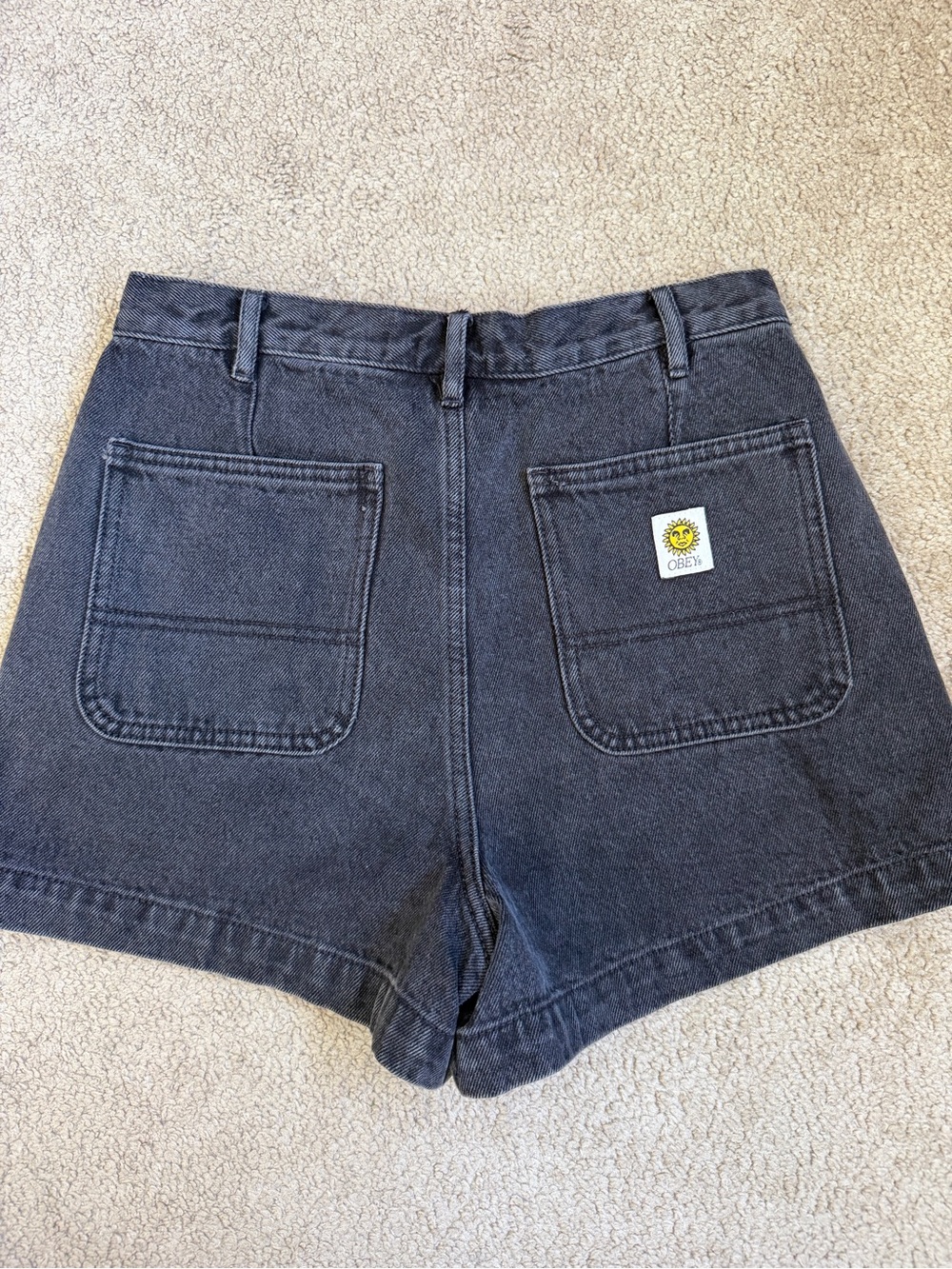 Obey Women's Black Denim Shorts